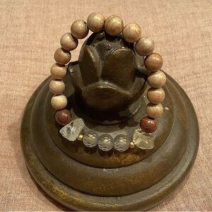 Handmade stretch bracelet by VV, sold as a single bracelet.